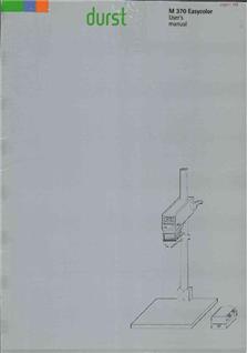 Durst M 370 manual. Camera Instructions.